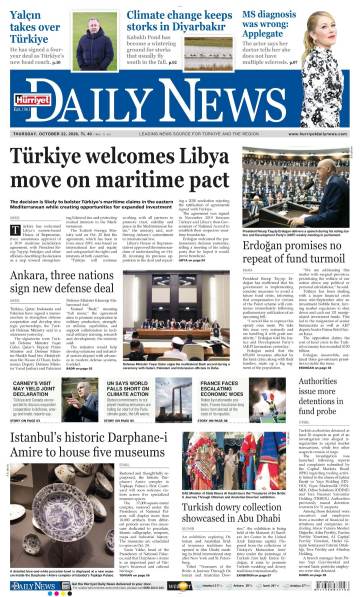 Hürriyet Daily News gazetesi ilk sayfası