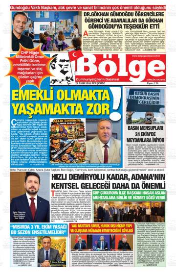 Bölge gazetesi ilk sayfası