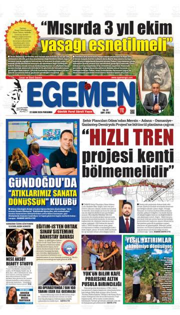 Egemen gazetesi ilk sayfası