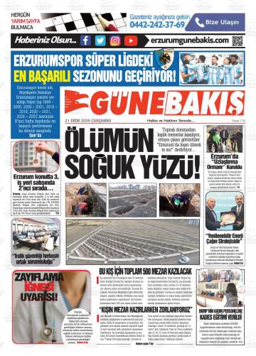 Günebakış gazetesi ilk sayfası