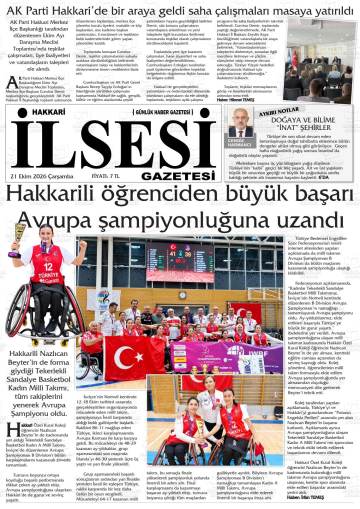 Hakkari İl Sesi gazetesi ilk sayfası