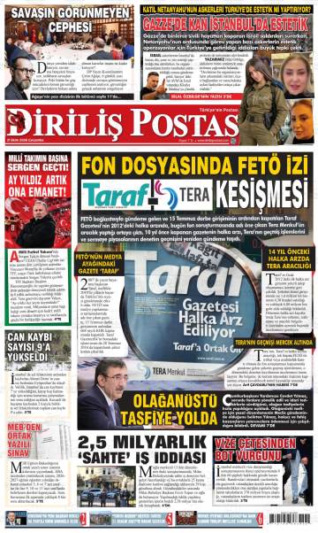 Diriliş Postası gazetesi ilk sayfası