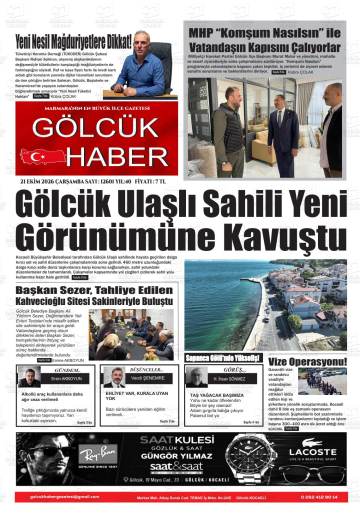 Gölcük Haber gazetesi ilk sayfası