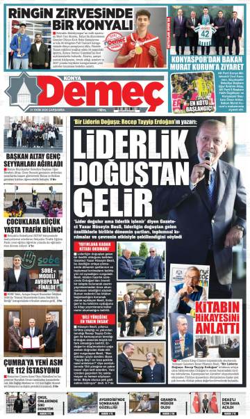 Konya Demeç gazetesi ilk sayfası