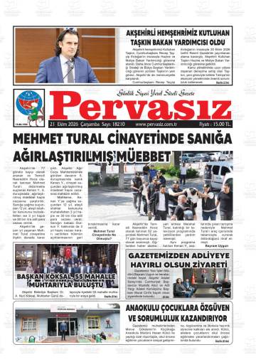 Pervasız gazetesi ilk sayfası