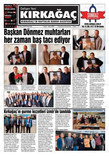 Gelişen Yeni Kırkağaç gazetesi ilk sayfası
