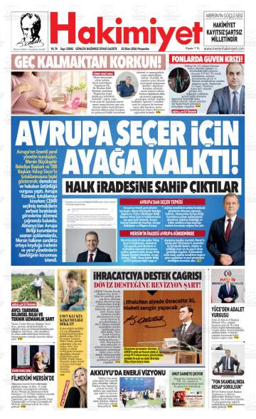 Hakimiyet gazetesi ilk sayfası