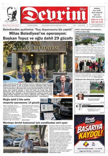 Devrim gazetesi ilk sayfası