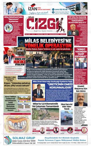 Milas Çizgi gazetesi ilk sayfası