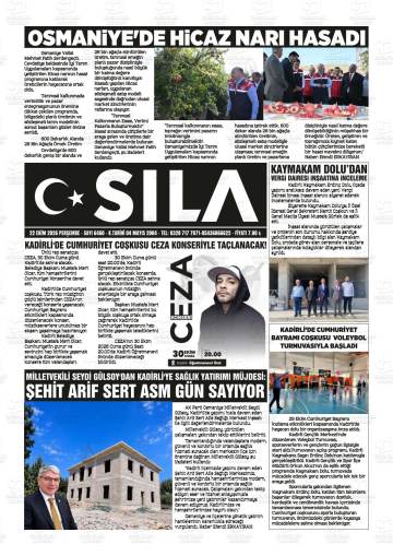 Sıla gazetesi ilk sayfası