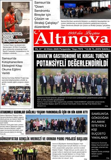 Altınova gazetesi ilk sayfası
