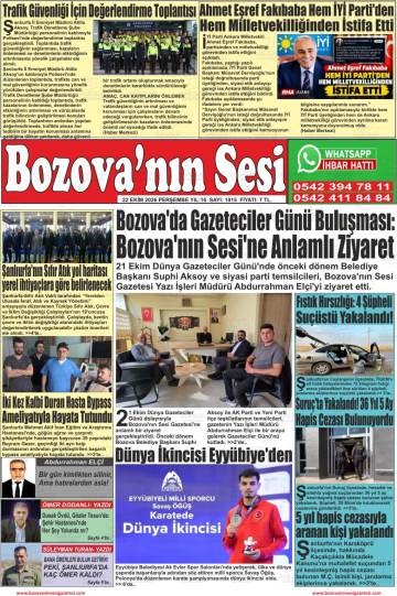 Bozova'nın Sesi gazetesi ilk sayfası