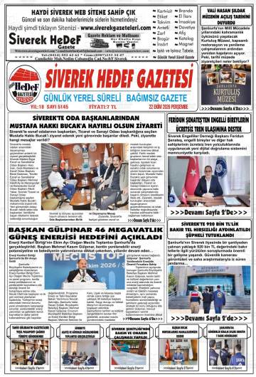 Siverek Hedef gazetesi ilk sayfası