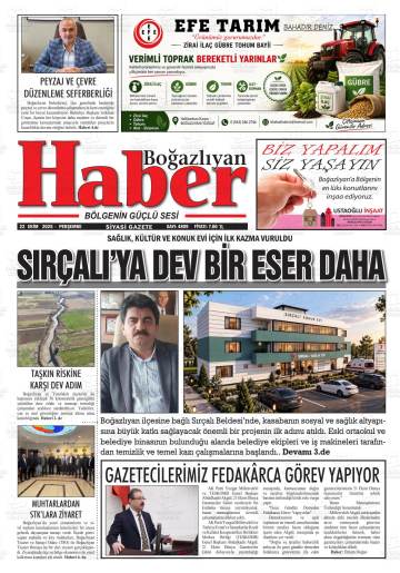 Boğazlıyan Haber gazetesi ilk sayfası