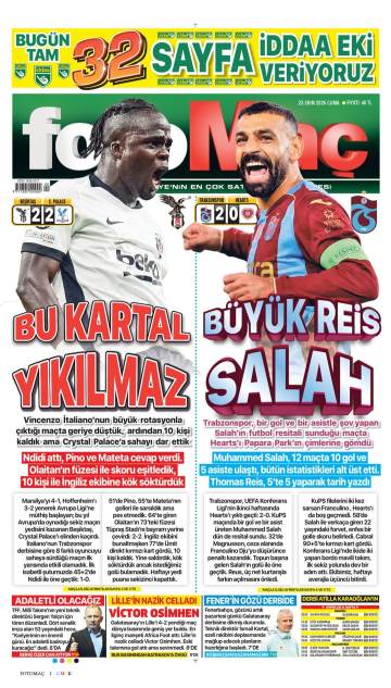 Fotomaç gazetesi ilk sayfası