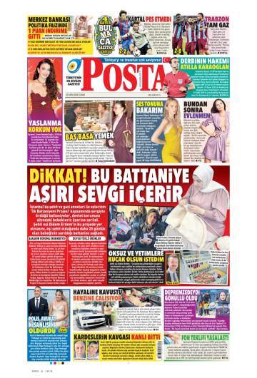 Posta gazetesi ilk sayfası