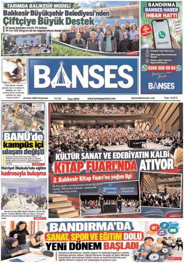Banses gazetesi ilk sayfası