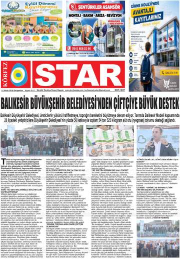 Körfez Star gazetesi ilk sayfası