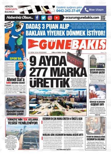 Günebakış gazetesi ilk sayfası