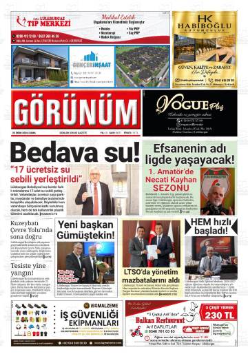 Görünüm gazetesi ilk sayfası