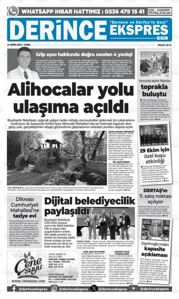 Derince Ekspres gazetesi ilk sayfası