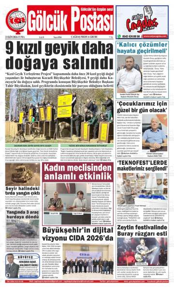 Gölcük Postası gazetesi ilk sayfası