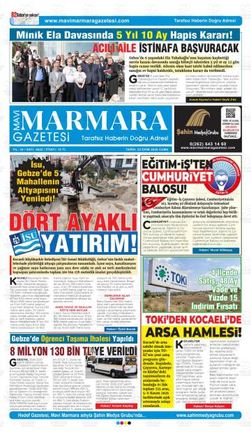 Mavi Marmara gazetesi ilk sayfası