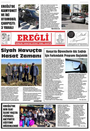 Ereğli gazetesi ilk sayfası