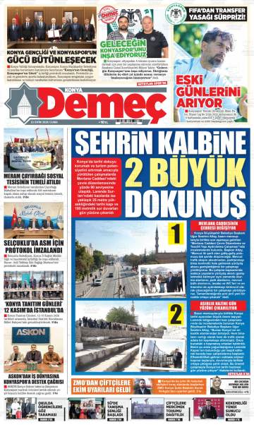 Konya Demeç gazetesi ilk sayfası