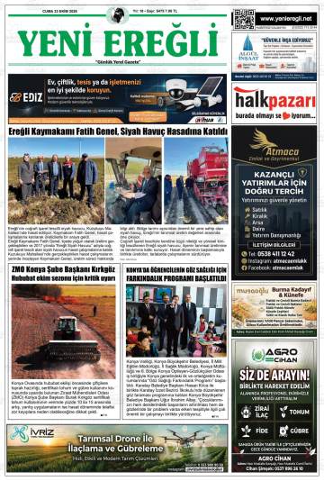 Yeni Ereğli gazetesi ilk sayfası