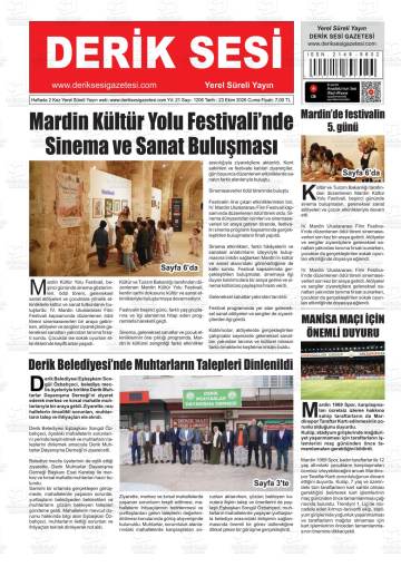 Derik Sesi gazetesi ilk sayfası