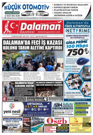 Dalaman gazetesi ilk sayfası