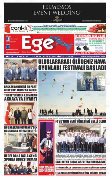 Ege gazetesi ilk sayfası