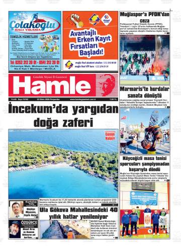 Hamle gazetesi ilk sayfası