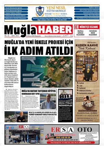 Muğla Haber gazetesi ilk sayfası