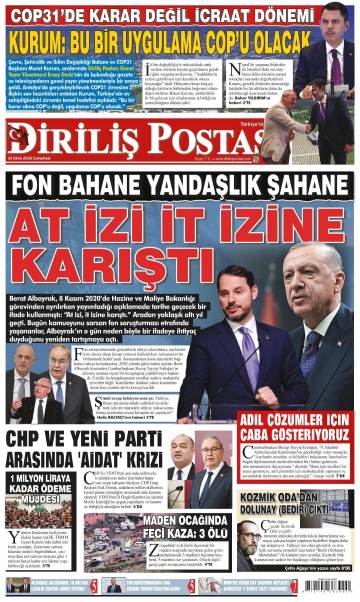 Diriliş Postası gazetesi ilk sayfası