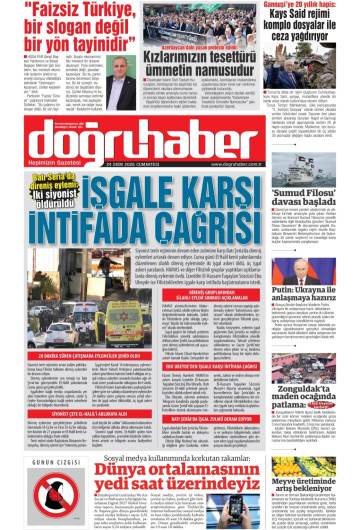 Doğru Haber gazetesi ilk sayfası