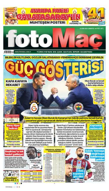 Fotomaç gazetesi ilk sayfası