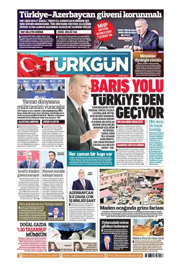 Türkgün gazetesi ilk sayfası