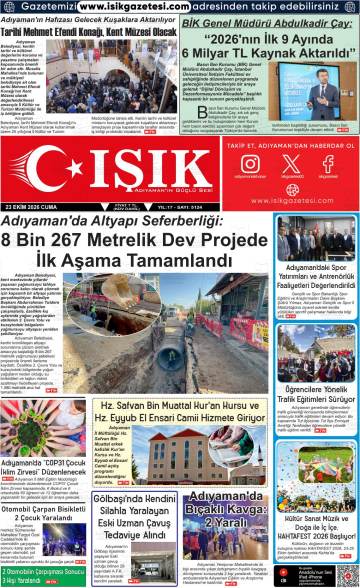 Işık gazetesi ilk sayfası
