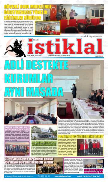 İstiklal gazetesi ilk sayfası