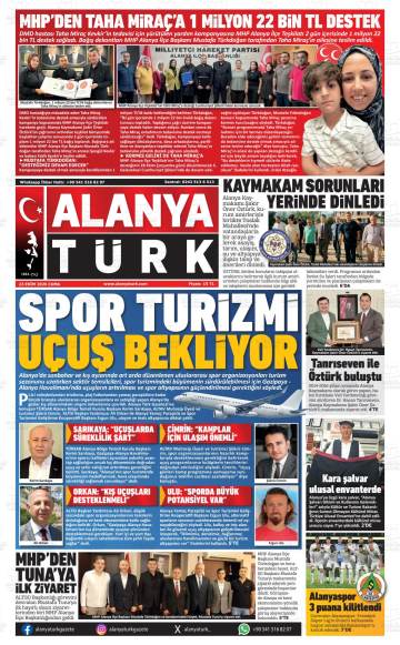Alanyatürk gazetesi ilk sayfası