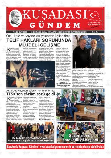 Kuşadası Gündem gazetesi ilk sayfası