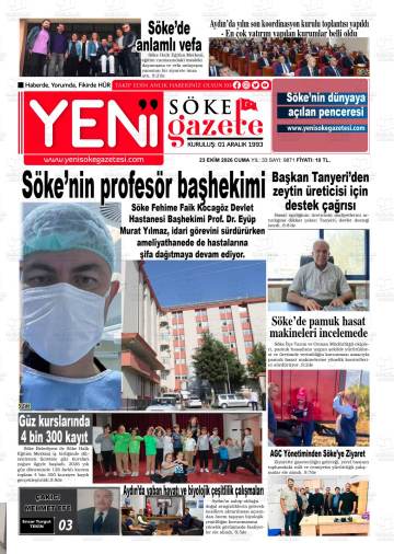 Yeni Söke gazetesi ilk sayfası