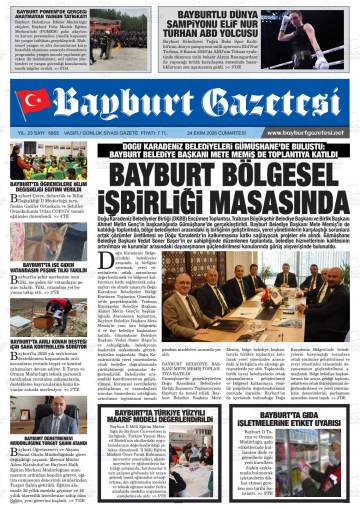 Bayburt gazetesi ilk sayfası