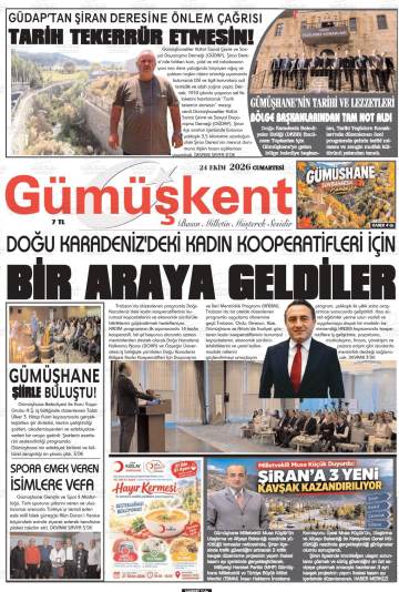 Gümüşkent gazetesi ilk sayfası