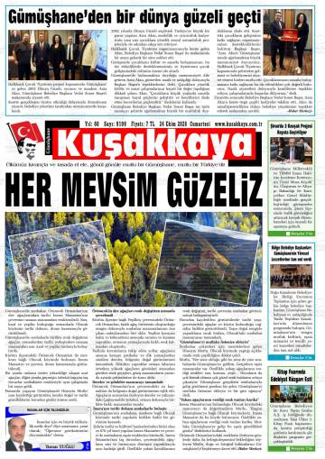 Kuşakkaya gazetesi ilk sayfası