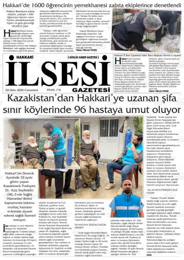 Hakkari İl Sesi gazetesi ilk sayfası