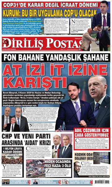 Diriliş Postası gazetesi ilk sayfası