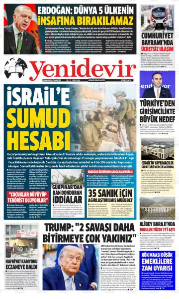 Yeni Devir gazetesi ilk sayfası